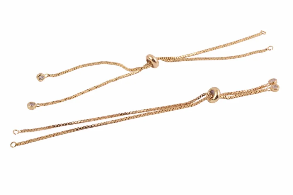 KONMAY 20pcs Adjustable Copper Base Box Chain For Bracelet, 18K Gold Plated and with Cubic Zirconia Beads
KONMAY 20pcs Adjustable Copper Base Box Chain For Bracelet, 18K Gold Plated and with Cubic Zirconia Beads