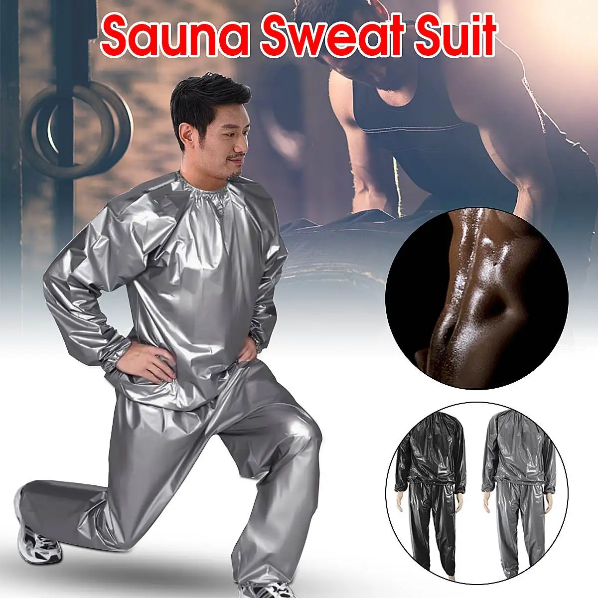 Heavy Duty Fitness Weight Loss Sweat Sauna Suit Exercise Gym Grey Black For Men Women
Heavy Duty Fitness Weight Loss Sweat Sauna Suit Exercise Gym Grey Black For Men Women