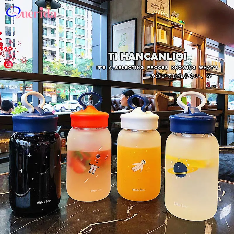 Scrub Glass Water Bottle Portable popular Student Bracket Cute Hand Cup High Borosilicate Glass Creative Sport Camping Bottles
Scrub Glass Water Bottle Portable popular Student Bracket Cute Hand Cup High Borosilicate Glass Creative Sport Camping Bottles