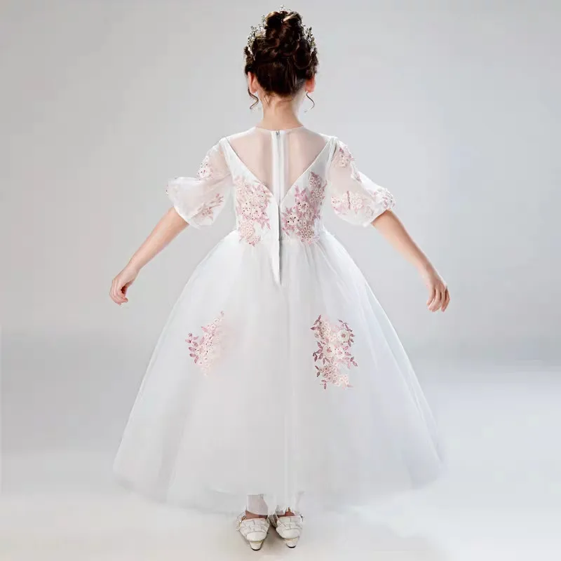 2019Summer Spring New Children Girls Luxury Embroidery Flowers Birthday Wedding Party Long Dress Kids O-Neck Host Piano Dress
2019Summer Spring New Children Girls Luxury Embroidery Flowers Birthday Wedding Party Long Dress Kids O-Neck Host Piano Dress