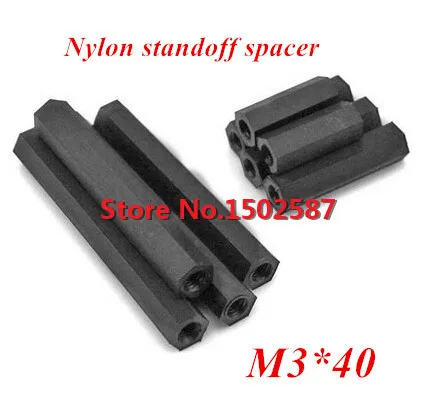 100PCS/lot M3*40 Black Nylon Hex Standoff Spacer M3 Female * M3 Female Length 40mm
100PCS/lot M3*40 Black Nylon Hex Standoff Spacer M3 Female * M3 Female Length 40mm