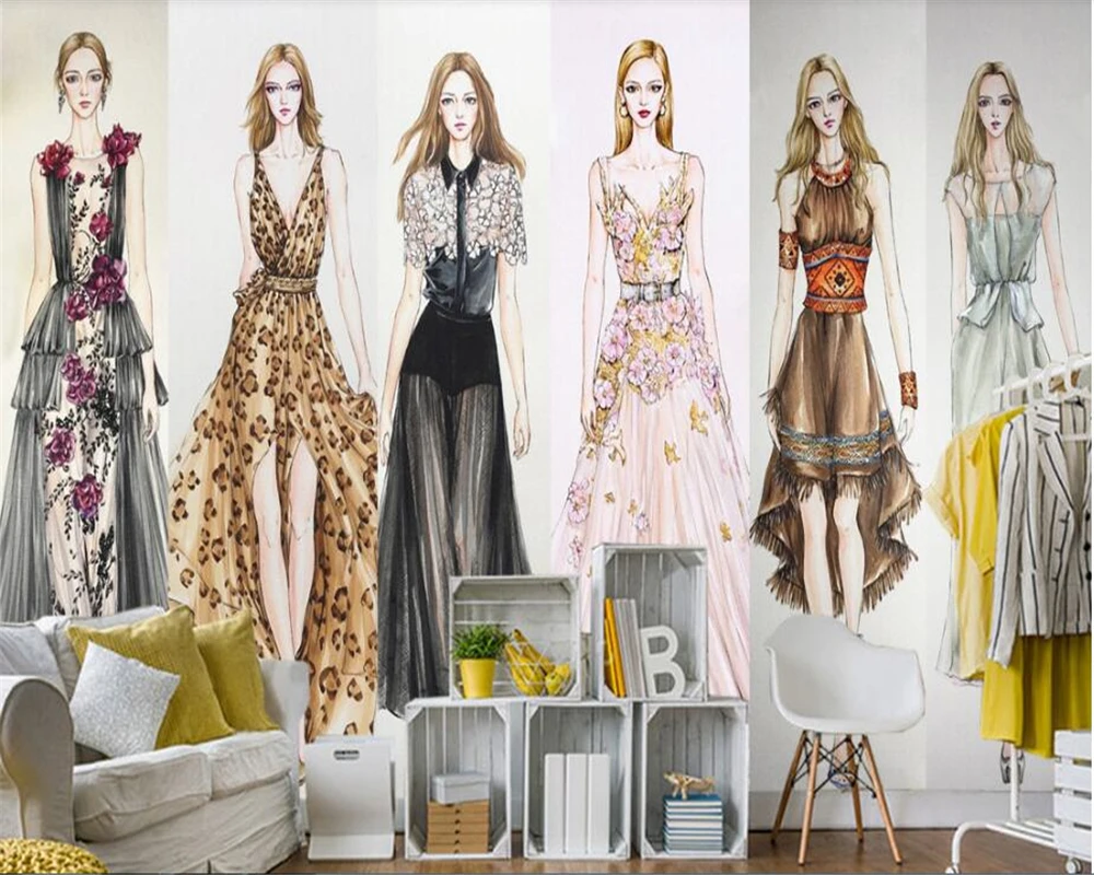beibehang papel de parede Custom Personality Creative Super Silky Wallpaper Fashion Girl Clothing Store Barber Shop Background
beibehang papel de parede Custom Personality Creative Super Silky Wallpaper Fashion Girl Clothing Store Barber Shop Background