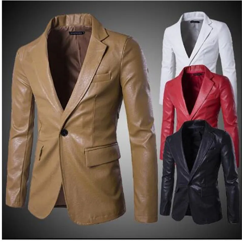 Business motorcycle mens leather jacket slim coat jackets jaqueta de couro long-sleeve PU one button suit outerwear fashion
Business motorcycle mens leather jacket slim coat jackets jaqueta de couro long-sleeve PU one button suit outerwear fashion