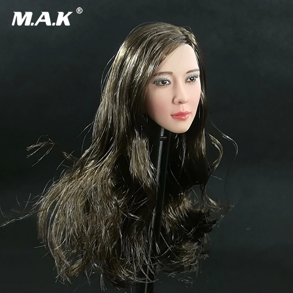 

Коллекционная 1/6 весы женский манекен головы лепить тяжелый макияж длинные волосы модель для детей возрастом от 12 дюймов фигурку аксессуар...