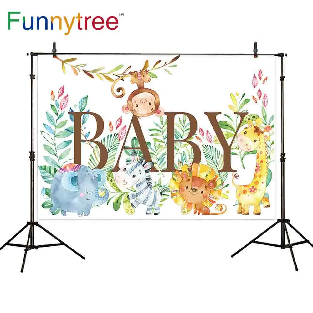 Funnytree backdrops for photography studio cartoon animals Safari party leaves baby shower birthday custom background photobooth
Funnytree backdrops for photography studio cartoon animals Safari party leaves baby shower birthday custom background photobooth