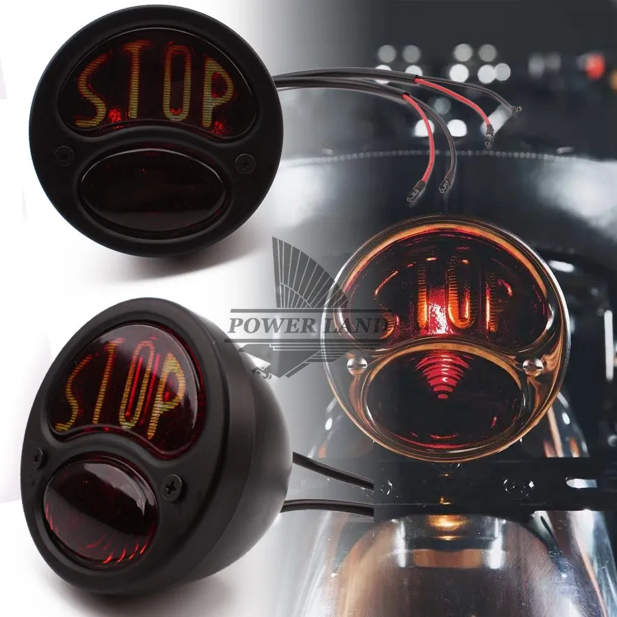 Motorcycle High Power Black Metal Retro Rear Brake Tail Stop Light Universal Fit For Harley Bobber Chopper Yamaha Suzuki Shadow
Motorcycle High Power Black Metal Retro Rear Brake Tail Stop Light Universal Fit For Harley Bobber Chopper Yamaha Suzuki Shadow