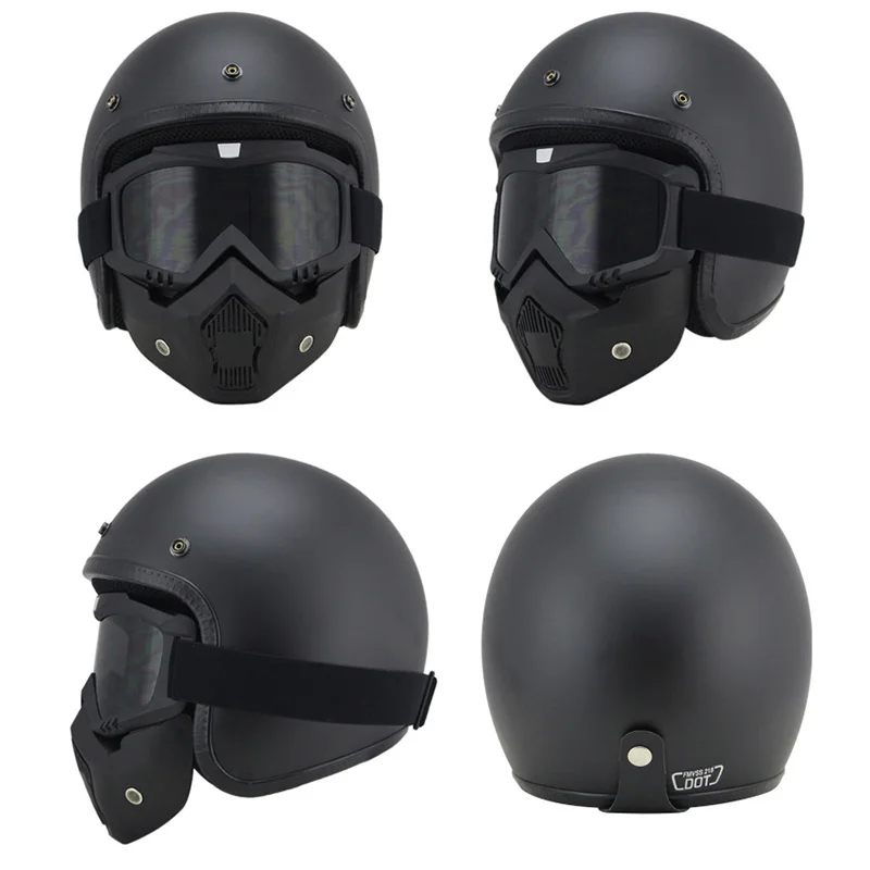 Vintage Motorcycle Retro Helmet with Mask Goggles Moto Half Riding HELMET Protective Casco Capacete Helmets
Vintage Motorcycle Retro Helmet with Mask Goggles Moto Half Riding HELMET Protective Casco Capacete Helmets