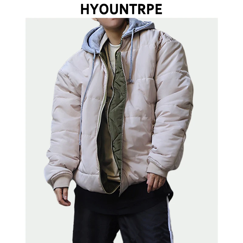 Winter Fashion Warm Reversible Jacket Coat Men Casual Cotton Padded Parka 2018 High Street Bomber Loose Thicken Hooded Outerwear
Winter Fashion Warm Reversible Jacket Coat Men Casual Cotton Padded Parka 2018 High Street Bomber Loose Thicken Hooded Outerwear