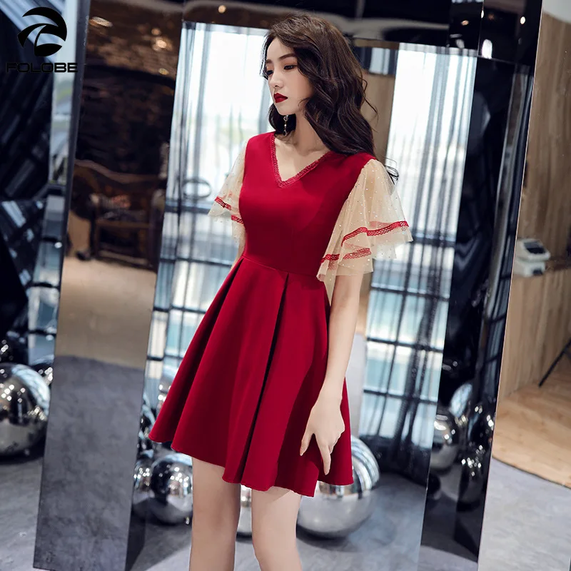 FOLOBE 2020 Black Banquet Mini Party Dresses Batwing Mesh Sleeve Beads Women Formal Dress White Red
FOLOBE 2020 Black Banquet Mini Party Dresses Batwing Mesh Sleeve Beads Women Formal Dress White Red