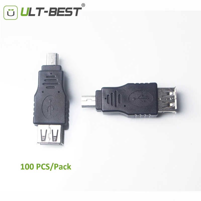 ULT-Best 100PCS/lot Wholesale Mini USB 5Pin Male to USB Female OTG Adapter Converter Connector OTG for Car MP3 MP4 Tablets
ULT-Best 100PCS/lot Wholesale Mini USB 5Pin Male to USB Female OTG Adapter Converter Connector OTG for Car MP3 MP4 Tablets