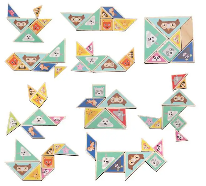 2019 New Creative Wooden Brain Teaser Puzzle Animal Tangram Wood Board Game Toys Gift for Children
2019 New Creative Wooden Brain Teaser Puzzle Animal Tangram Wood Board Game Toys Gift for Children