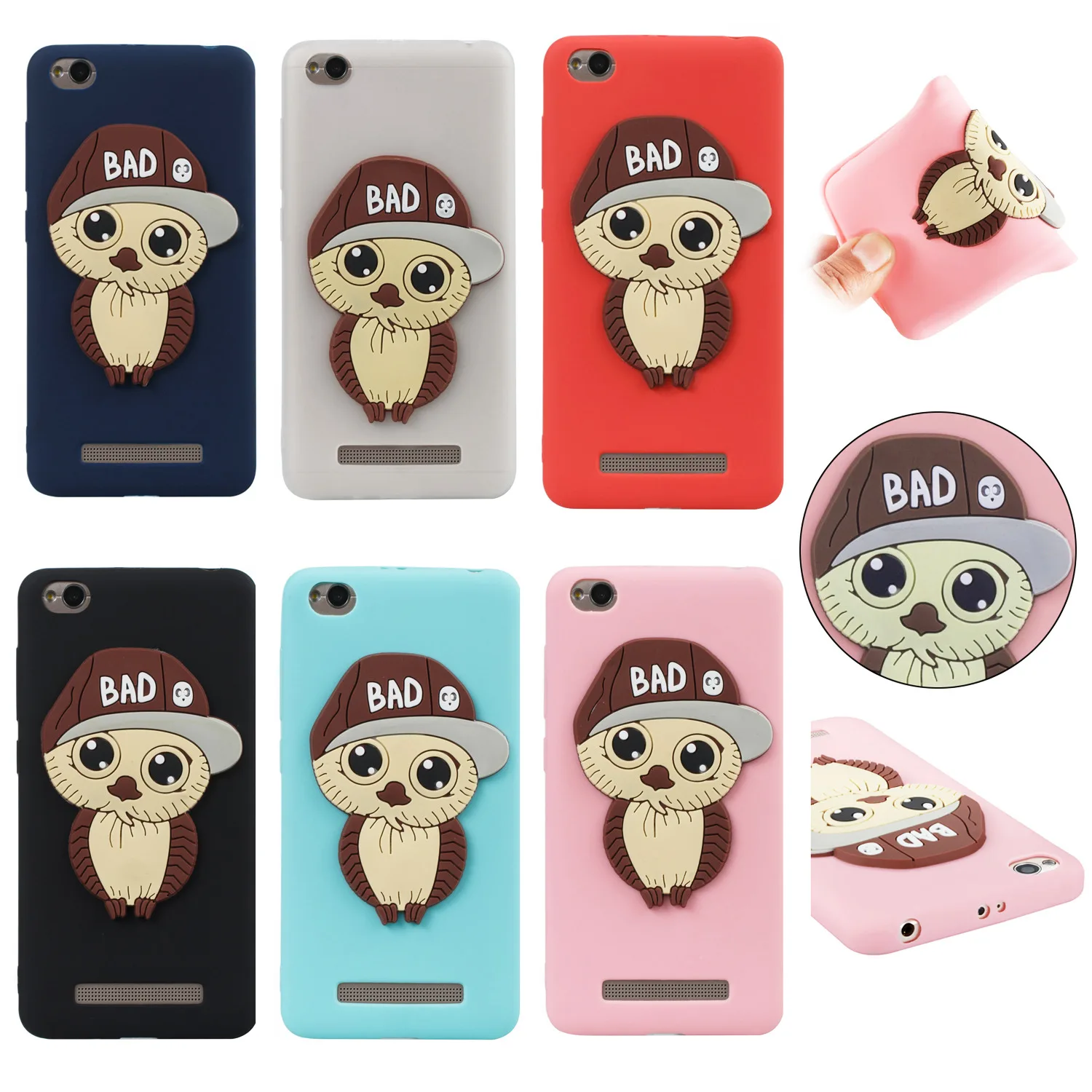 Cute Phone Case Men's owl pattern For Xiaomi Redmi 4A Coque Dandelion Style Soft TPU Capa Fundas Wind Chime Back Cover | Мобильные