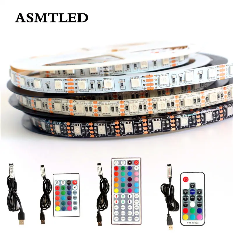 USB 5V 5050 RGB LED Strip Set 0.5m 1m 2m 3m 4m 5m LED Tape light + Mini 3Key / 24Key IR / 44Key IR / 17Key RF Remote Controller
USB 5V 5050 RGB LED Strip Set 0.5m 1m 2m 3m 4m 5m LED Tape light + Mini 3Key / 24Key IR / 44Key IR / 17Key RF Remote Controller