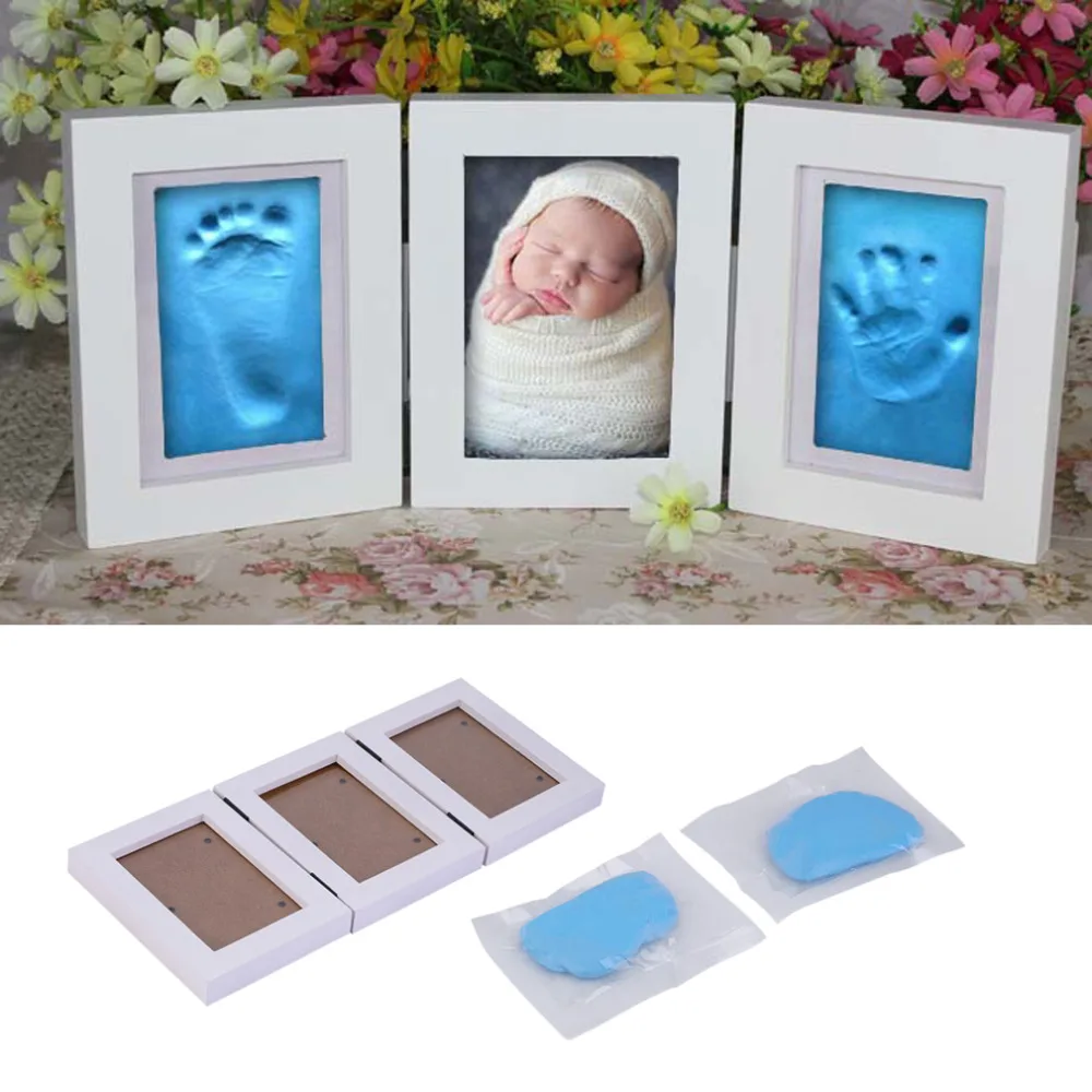 Cute Baby Photo frame DIY handprint or footprint Soft Clay Safe Inkpad non toxic ceremony baby Hand and foot ink photo frame
Cute Baby Photo frame DIY handprint or footprint Soft Clay Safe Inkpad non toxic ceremony baby Hand and foot ink photo frame