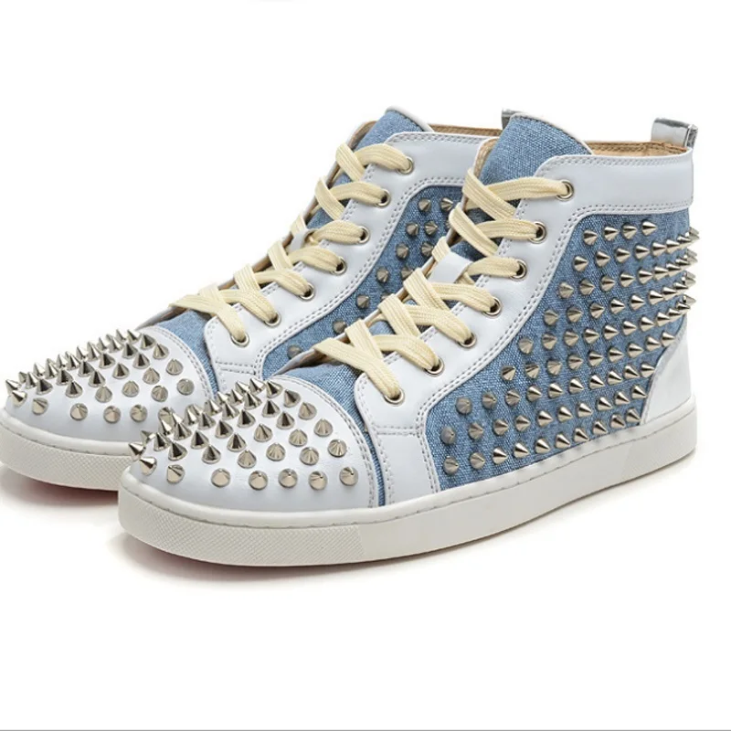 2019 High Cut cl Rivets Outdoor Sports Red bottom Shoes For Man Sneakers Leather Loafers Flat Footwear Lace Up
2019 High Cut cl Rivets Outdoor Sports Red bottom Shoes For Man Sneakers Leather Loafers Flat Footwear Lace Up