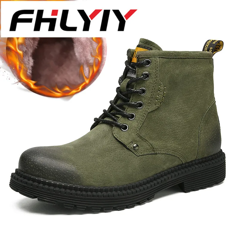 FHLYIY/зимние ботинки на шнуровке для мужчин теплые зимние уличная зимняя обувь