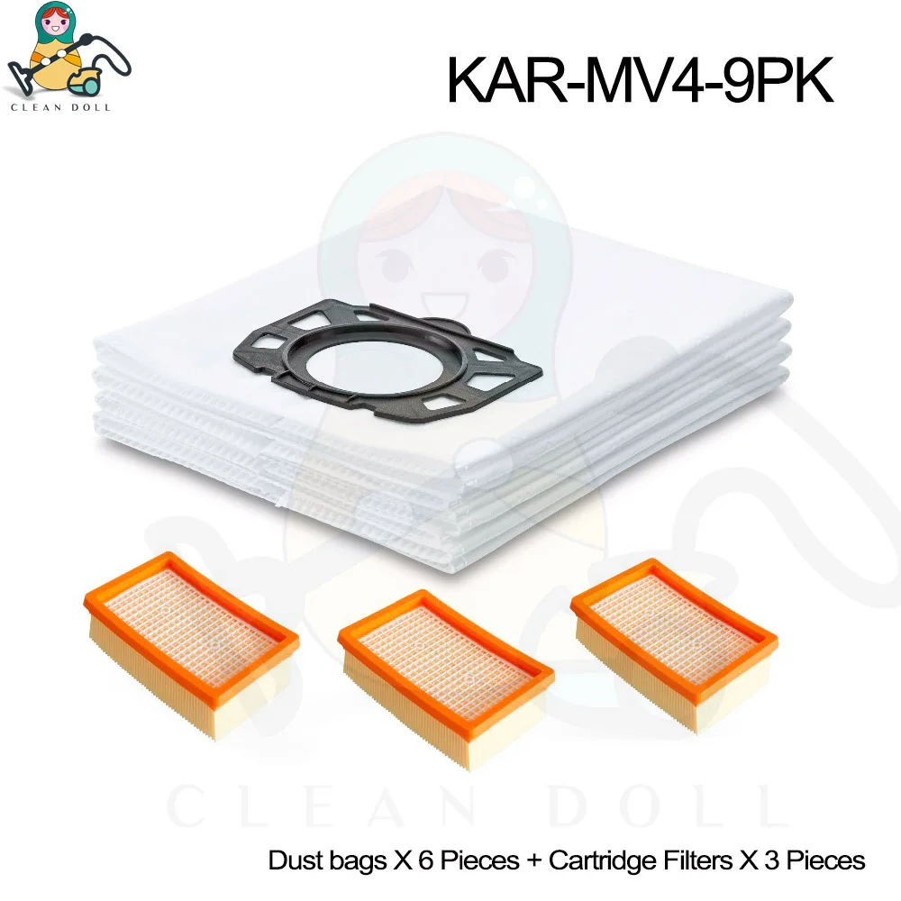 

Сменные мешки для очистки Karcher, фильтры для Karcher WD4 WD5 WD6 Premium MV4 MV5 MV6 2,863-005,0 2,863-006,0, запасные части