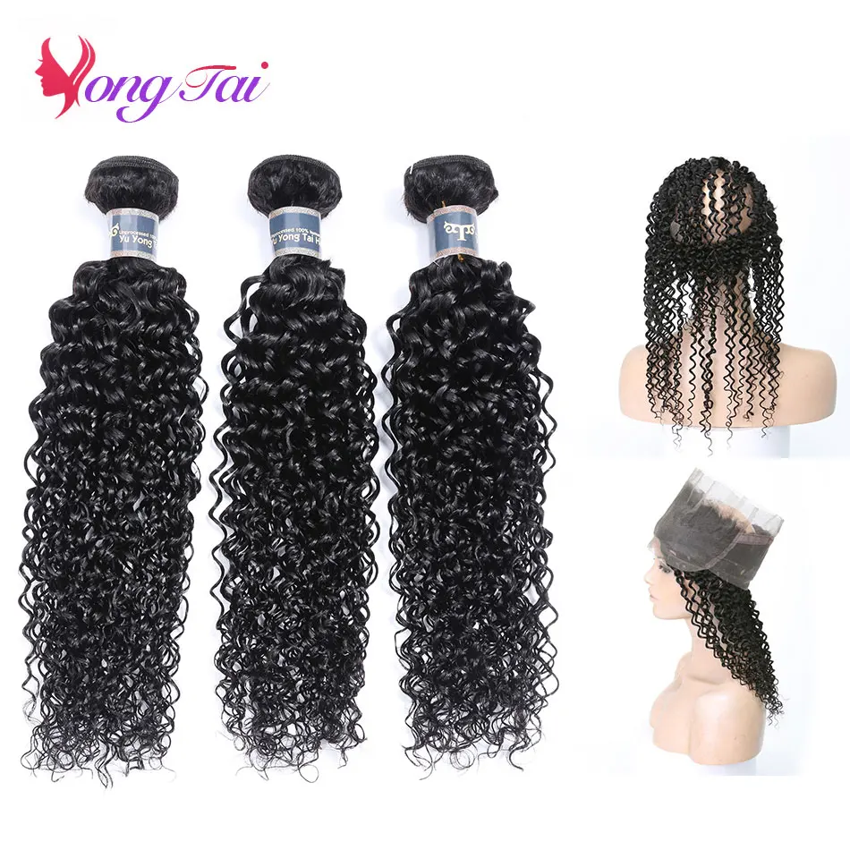 YuYongtai Hair 360 Lace Frontal With 3 Bundles Peruvian Kinky Curly Hair 100% Human Hair Weave Non Remy Free Shipping No Tangle
YuYongtai Hair 360 Lace Frontal With 3 Bundles Peruvian Kinky Curly Hair 100% Human Hair Weave Non Remy Free Shipping No Tangle
