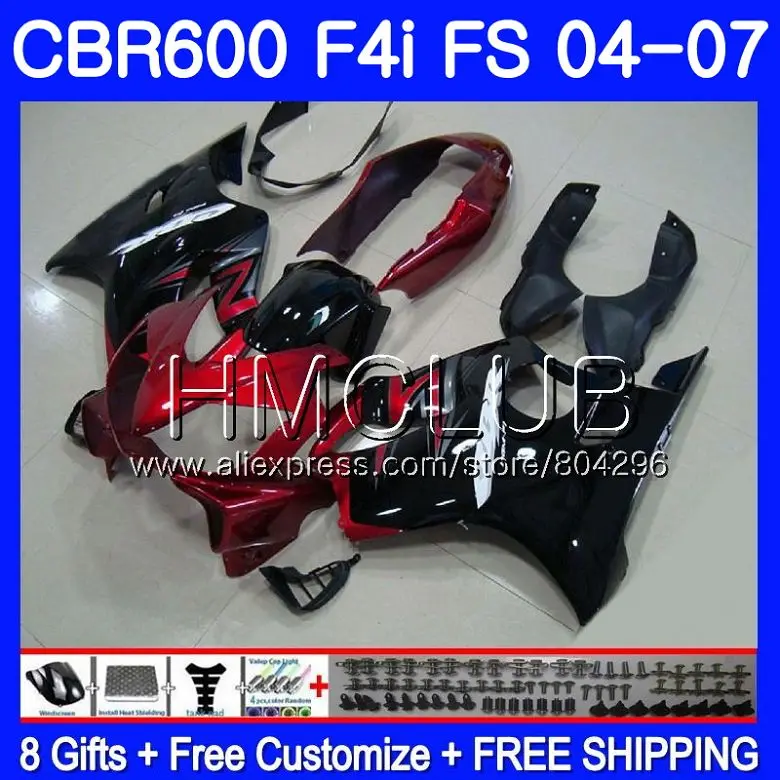 

Корпус для HONDA CBR 600F4i темно-красный новый CBR600 FS CBR 600 F4i 04 05 06 07 62HM.7 CBR600F4i CBR600 F4i 2004 2005 2006 2007 обтекатель