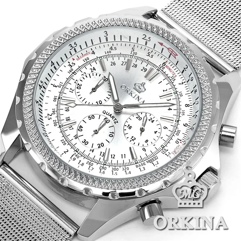 Mens Watches MG. ORKINA Brand White Dial Luminous Hands MIYOTA JS20 Movement Quartz-watch Chronograph Stopwatch Uhren Men
Mens Watches MG. ORKINA Brand White Dial Luminous Hands MIYOTA JS20 Movement Quartz-watch Chronograph Stopwatch Uhren Men