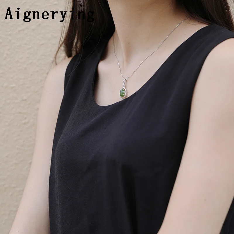 S925 silver Necklaces Para Vintage for Women/Men Necklace inlaid Porte Certificate natural Green Jade Pendant Bijou Gift Box
S925 silver Necklaces Para Vintage for Women/Men Necklace inlaid Porte Certificate natural Green Jade Pendant Bijou Gift Box
