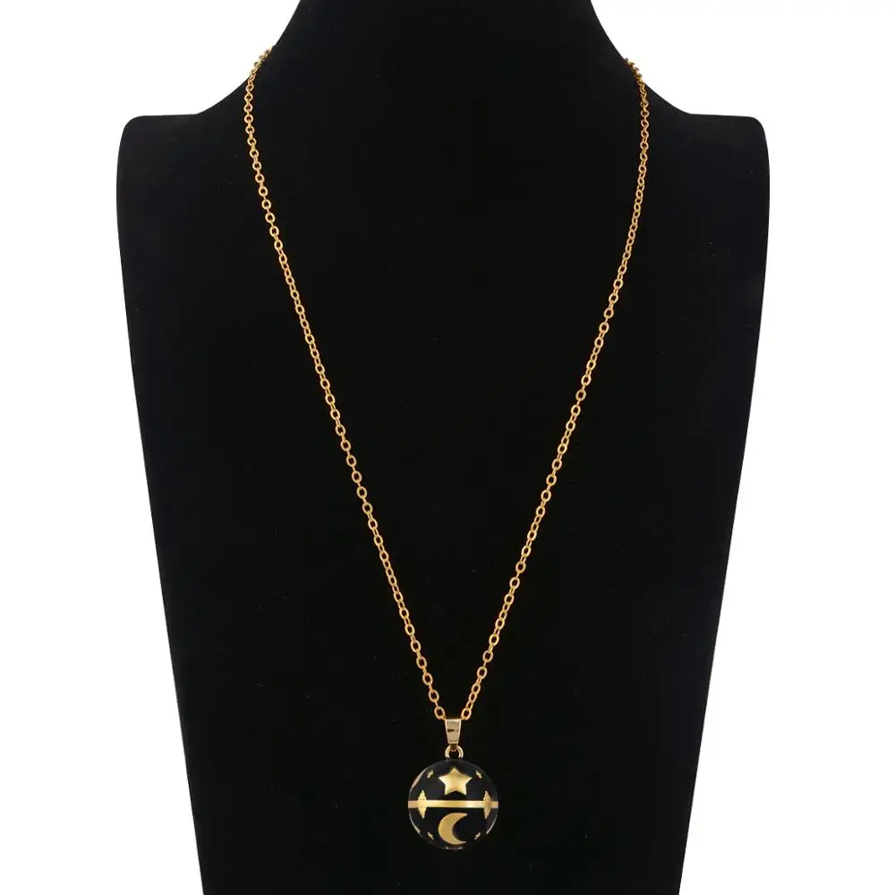 Eudora Harmony Ball Necklace Black Bell Pregnancy ball Pendant Moon star Design Musical Ball Necklace for Women Jewelry N14NB308
Eudora Harmony Ball Necklace Black Bell Pregnancy ball Pendant Moon star Design Musical Ball Necklace for Women Jewelry N14NB308