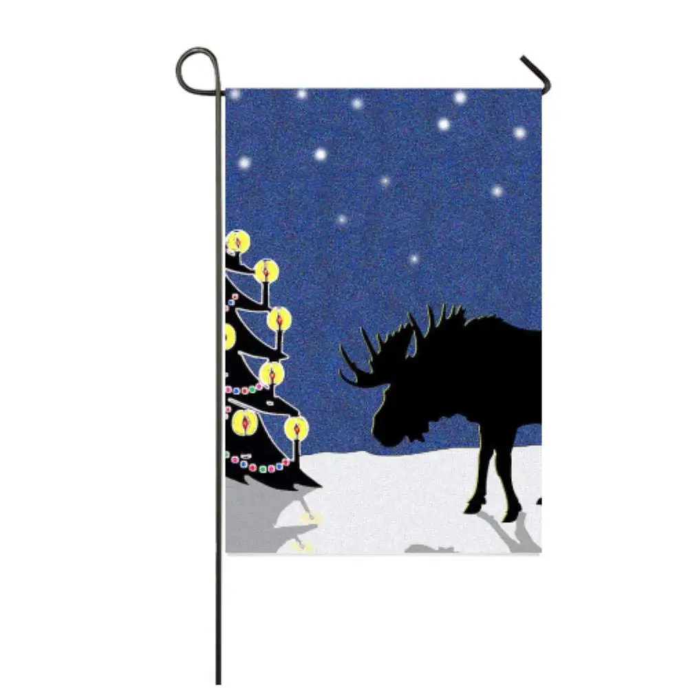 DIY Candlelit Christmas Tree and Moose Garden Flag double Sided Printed Flag Home Office Garden Yard Indoor Outdoor Decor
DIY Candlelit Christmas Tree and Moose Garden Flag double Sided Printed Flag Home Office Garden Yard Indoor Outdoor Decor