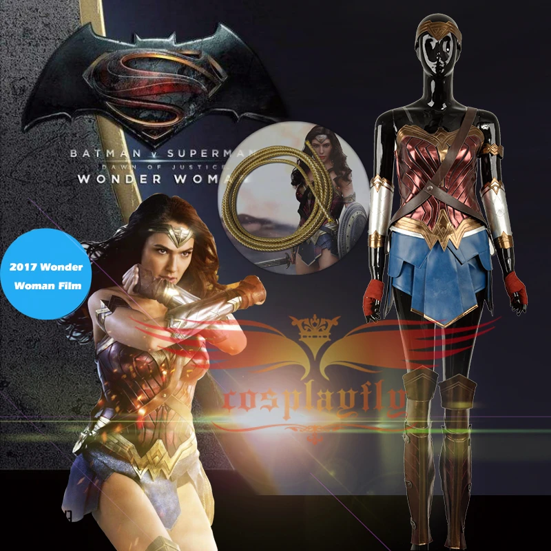 Костюм бэтманвсупермена из двух предметов: Dawn of Justice Wonder Woman костюм для косплея с