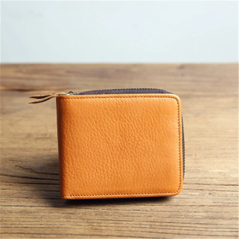 ALAVCHNV Original Handmade Vintage First Layer Leather Men's Short Wallet Purse Large Capacity Wallet 606
ALAVCHNV Original Handmade Vintage First Layer Leather Men's Short Wallet Purse Large Capacity Wallet 606