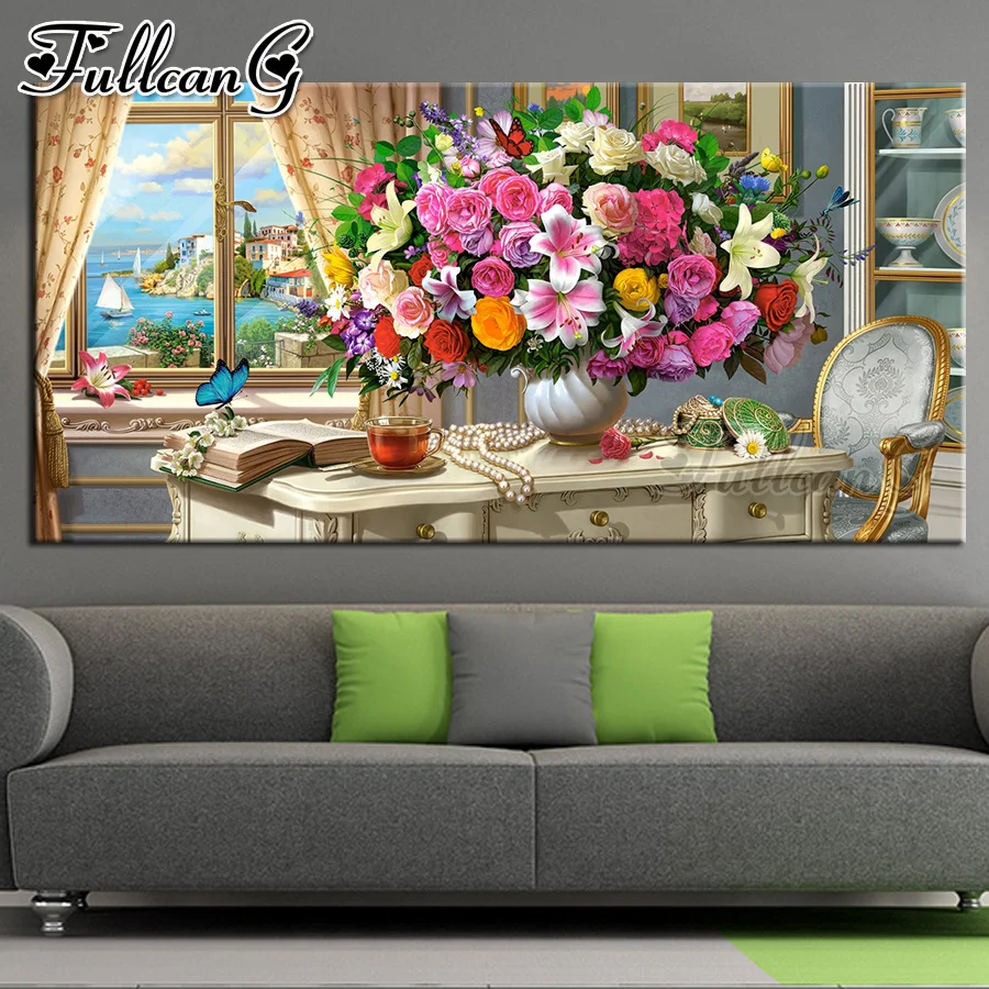 FULLCANG full square/round drill large diy diamond painting still life flowers 5d mosaic embroidery sale windows & desk FC1253
FULLCANG full square/round drill large diy diamond painting still life flowers 5d mosaic embroidery sale windows & desk FC1253