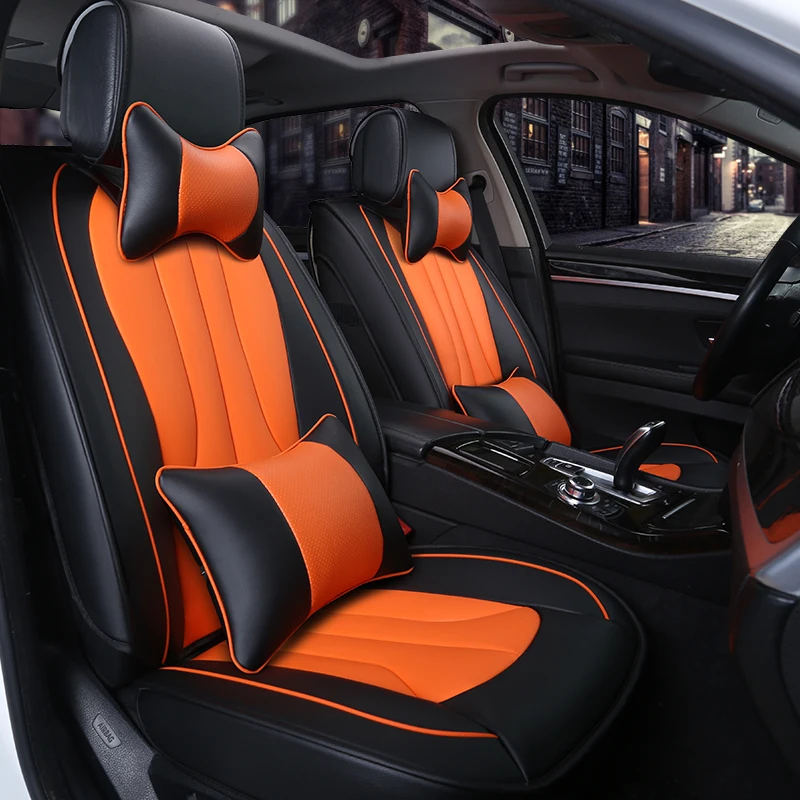 Universal pu leather car seat cover auto seats covers for Nissan almera leaf sentra tiida teana gtr juke dualis terrano xtrail | Автомобили