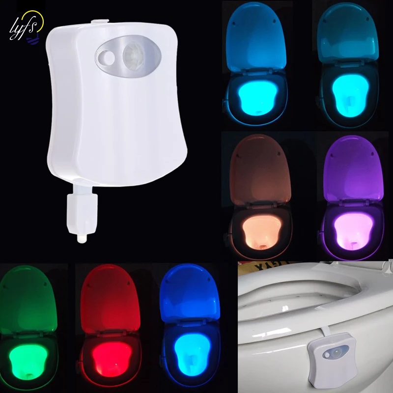Smart Bathroom Toilet Night Light LED Body Motion Activated On/Off Seat Sensor Lamp 8 Color PIR luces led decoracion lighting
Smart Bathroom Toilet Night Light LED Body Motion Activated On/Off Seat Sensor Lamp 8 Color PIR luces led decoracion lighting