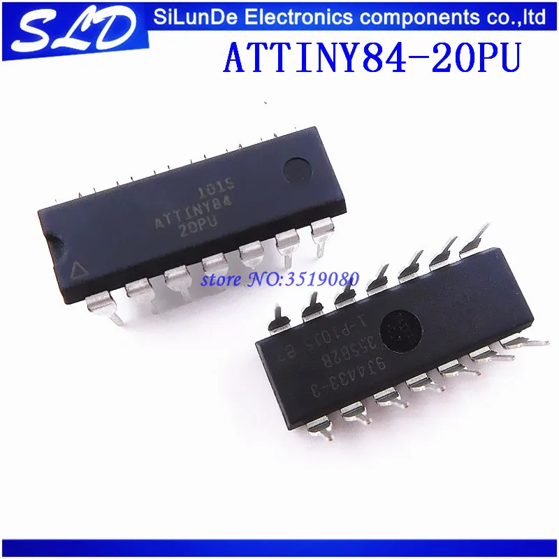 Бесплатная доставка 10 шт./лот ATTINY84-20PU ATTINY84 MCU 8BIT 8KB FLASH 14-dip новые и оригинальные в