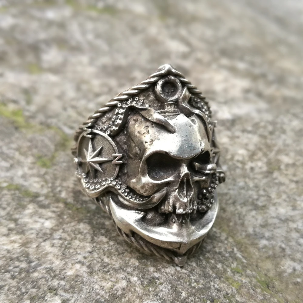 EYHIMD Pirate Anchor Compass Biker Rings Men's Gothic Skull Stainless Steel Ring Punk Rock Jewelry
EYHIMD Pirate Anchor Compass Biker Rings Men's Gothic Skull Stainless Steel Ring Punk Rock Jewelry
