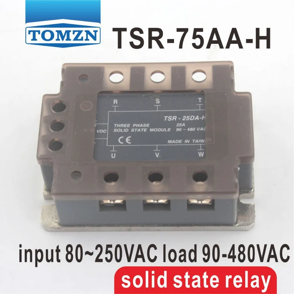 75AA TSR-75AA-H трехфазный высоковольтный Тип SSR вход 80 ~ 250VAC нагрузка 90-480VAC Однофазный AC твердотельное реле
75AA TSR-75AA-H трехфазный высоковольтный Тип SSR вход 80 ~ 250VAC нагрузка 90-480VAC Однофазный AC твердотельное реле