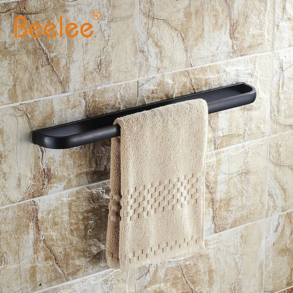 

Beelee BA7401B 57,5 см вешалка для полотенец аксессуары для ванной комнаты Настенные 22 дюйма одиночные/двойные полотенцесушители, черный