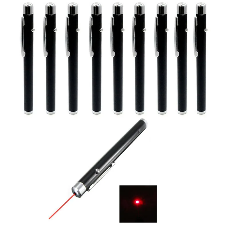 

Wholesale Lots 10pcs Pen Style 1mW Dot Red Laser Lazer Pointer Powerful Teaching Pen By AAA Battery