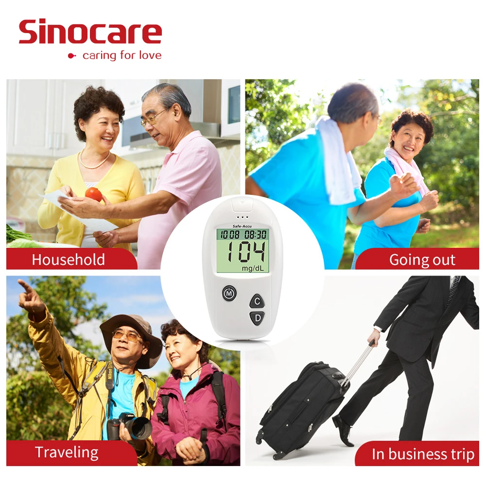 Sinocare Safe Accu CE Blood Glucose Meter 25 Separated Test Strips Lancets Glucometer Kit Medical Device for Diabetes Sugar Test
Sinocare Safe Accu CE Blood Glucose Meter 25 Separated Test Strips Lancets Glucometer Kit Medical Device for Diabetes Sugar Test