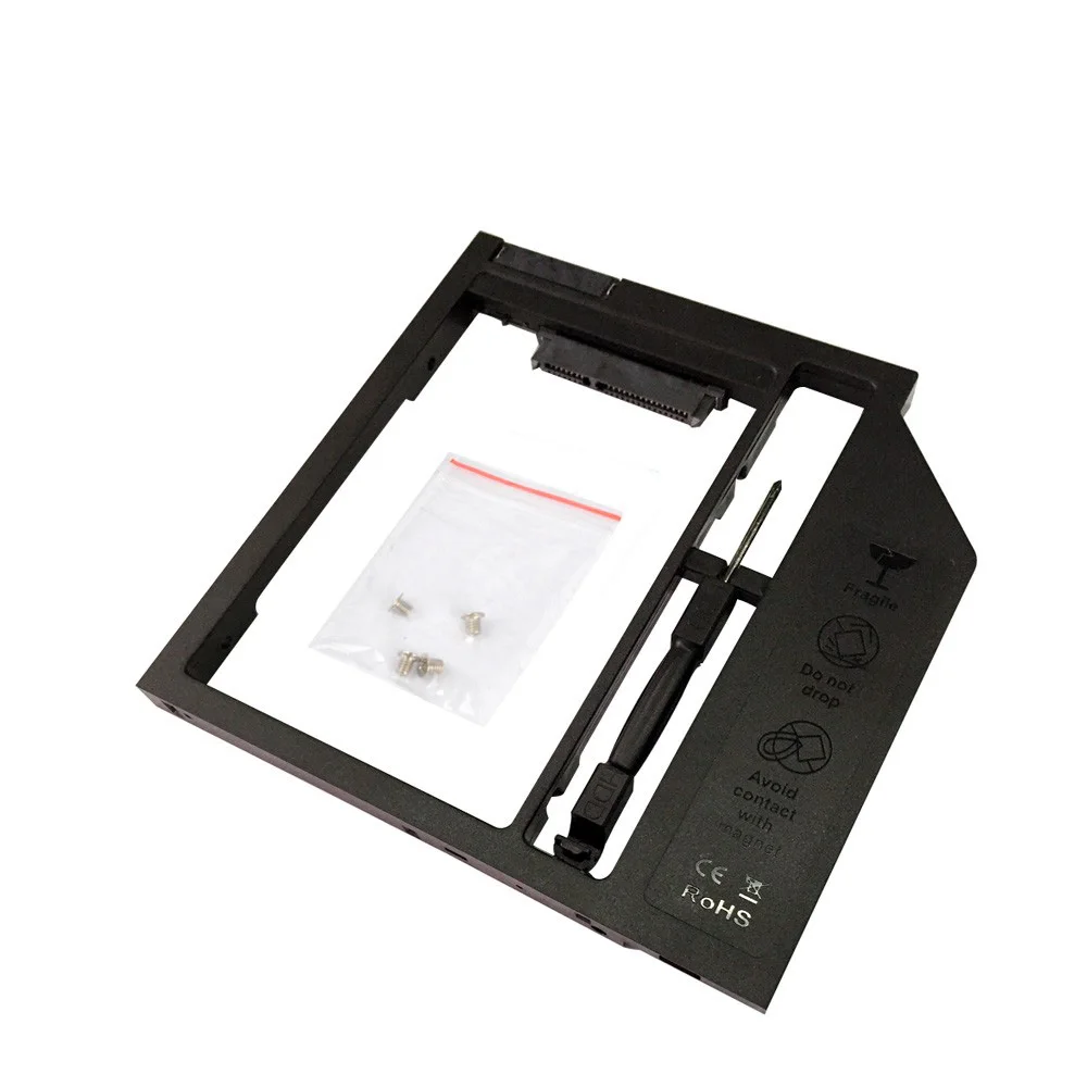 Sunvalley Новый 12 7 мм универсальный пластиковый 2nd HDD Caddy 2 5 "чехол для SSD SATA 3 0