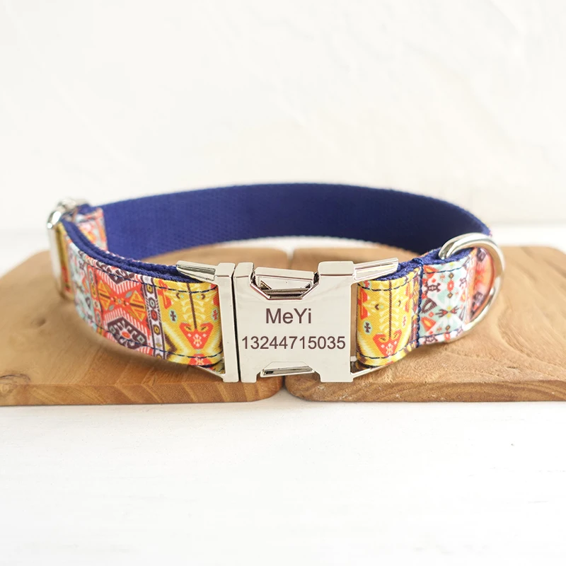 BLUE BOHEMIA TREE Polyester Webbing Dog Collar with Laser Engraved Personalized Buckle Dropshipping Available
BLUE BOHEMIA TREE Polyester Webbing Dog Collar with Laser Engraved Personalized Buckle Dropshipping Available