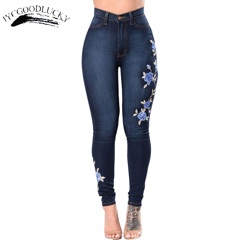 Embroidery Jeans Woman Plus Size 3XL High Waist Jeans Gradient Denim Ladies Jeans Femme Push Up Mom Jeans Flower Pants Elastic 
Embroidery Jeans Woman Plus Size 3XL High Waist Jeans Gradient Denim Ladies Jeans Femme Push Up Mom Jeans Flower Pants Elastic