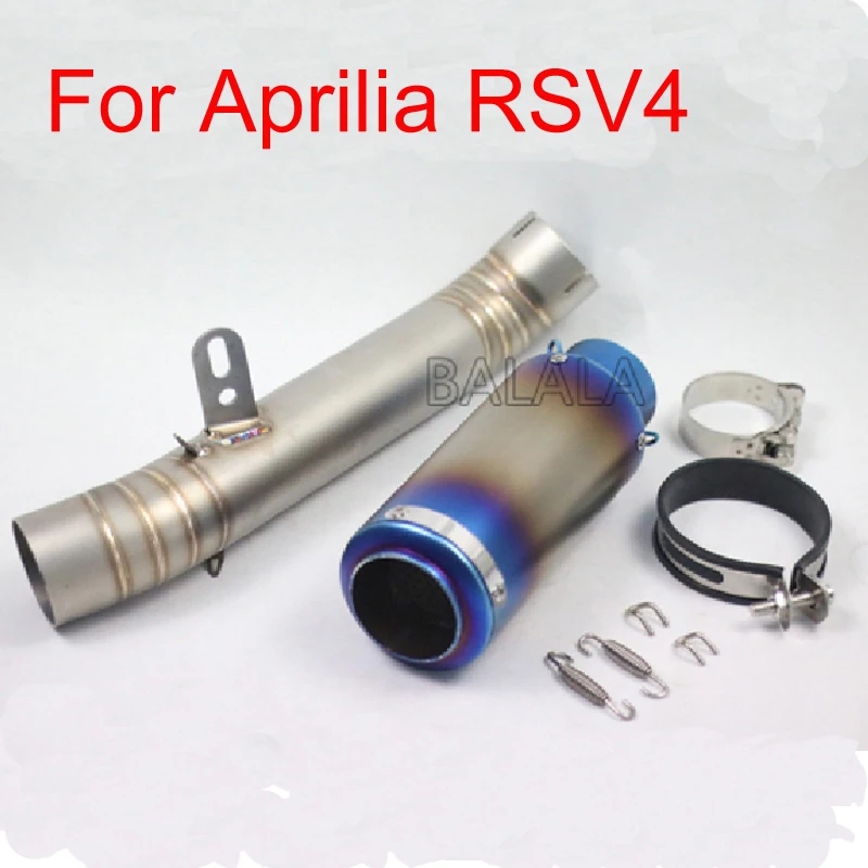 60MM Racing Motorcycle Exhaust Muffler Slip on Full System Middle Stainless Steel Pipe LinkPipe With DB Killer For Aprilia RSV4
60MM Racing Motorcycle Exhaust Muffler Slip on Full System Middle Stainless Steel Pipe LinkPipe With DB Killer For Aprilia RSV4