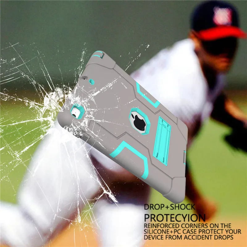 Tablet Case For Apple Ipad 5 Kids Safe Armor Shockproof Heavy Duty Silicon+PC Stand Back Case Cover For Ipad Air 1
Tablet Case For Apple Ipad 5 Kids Safe Armor Shockproof Heavy Duty Silicon+PC Stand Back Case Cover For Ipad Air 1