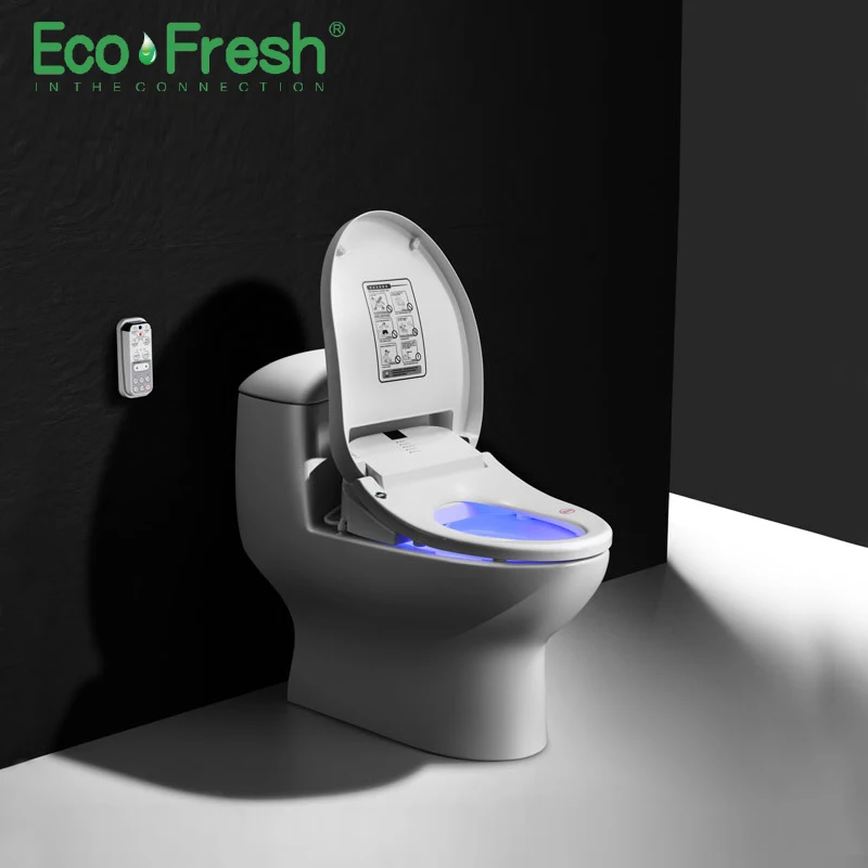 Ecofresh Smart toilet seat Elongate Electric Bidet cover heat led light wash dry massage man woman child oldman
Ecofresh Smart toilet seat Elongate Electric Bidet cover heat led light wash dry massage man woman child oldman