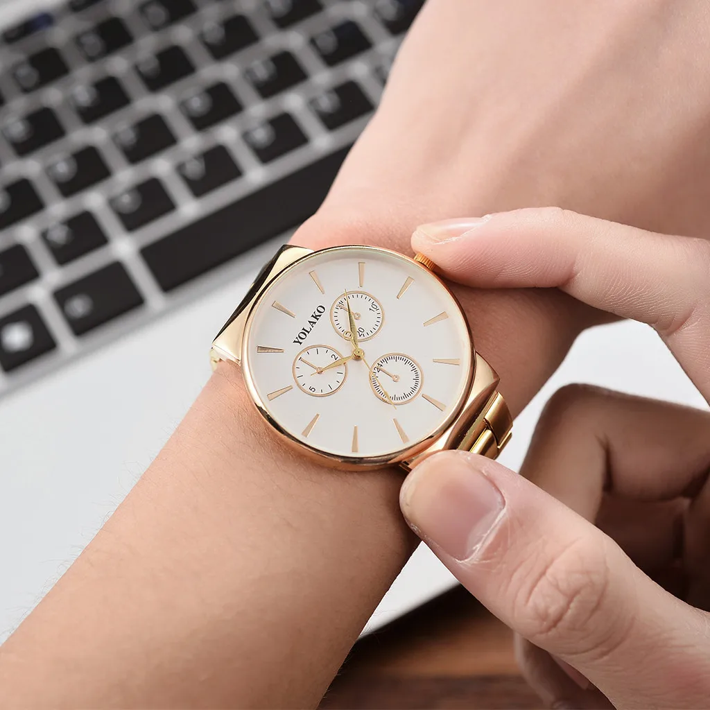 YOLAKO Men Wrist Watch Quartz Stainless Steel Strap Analog Wristwatch Mens watches mens 2020 clock men
YOLAKO Men Wrist Watch Quartz Stainless Steel Strap Analog Wristwatch Mens watches mens 2020 clock men