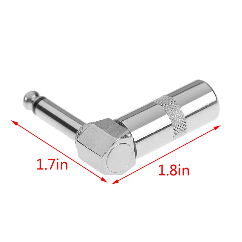 1Pc 1/4 Inch 6.35mm Jack Right Angle Male Plug L-shape Connector For Guitar Audio
1Pc 1/4 Inch 6.35mm Jack Right Angle Male Plug L-shape Connector For Guitar Audio
