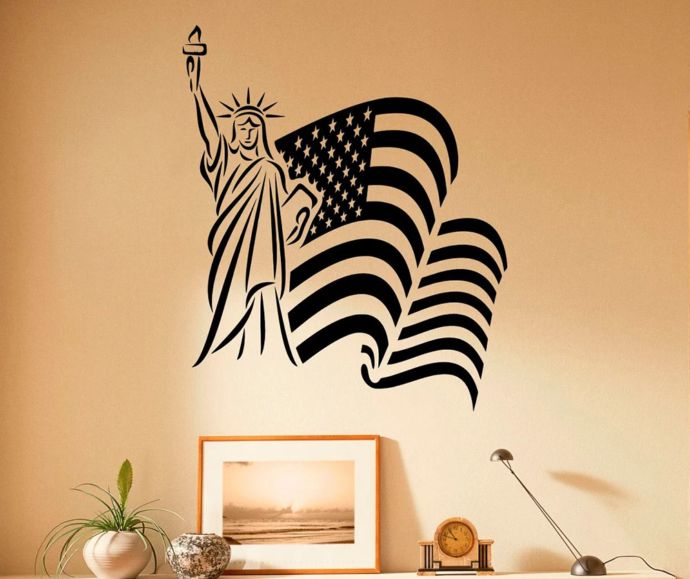 USA Flag Wall Decal Vinyl Stickers American Landmark Flag Home Interior Design Living Room Wall Decals Bedroom Decor D641
USA Flag Wall Decal Vinyl Stickers American Landmark Flag Home Interior Design Living Room Wall Decals Bedroom Decor D641