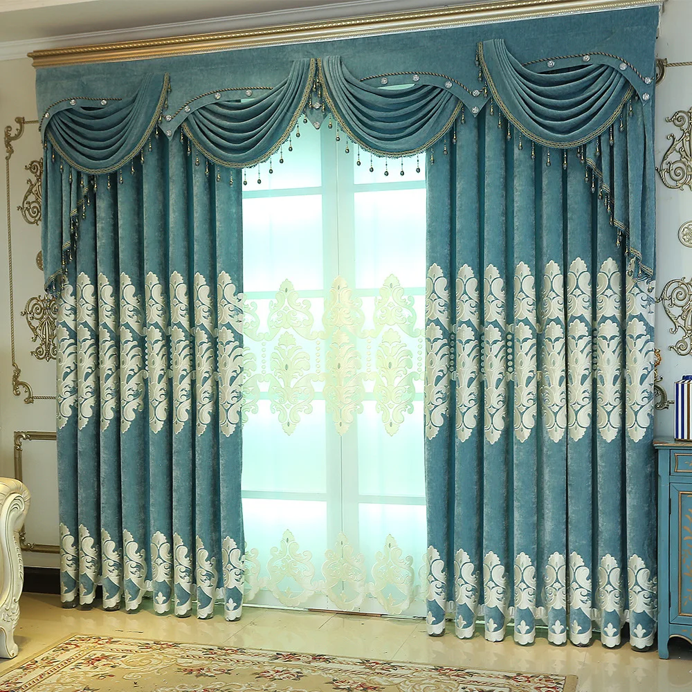 Custom curtains High grade European livingroom Chenille embroidered bedroom cloth blackout curtain tulle valance drape M691
Custom curtains High grade European livingroom Chenille embroidered bedroom cloth blackout curtain tulle valance drape M691