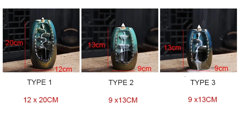 NEW Backflow Incense Burner Ceramic Aromatherapy Furnace Smell Aromatic Home Office Incense Road Crafts Tower Incense Holder
NEW Backflow Incense Burner Ceramic Aromatherapy Furnace Smell Aromatic Home Office Incense Road Crafts Tower Incense Holder