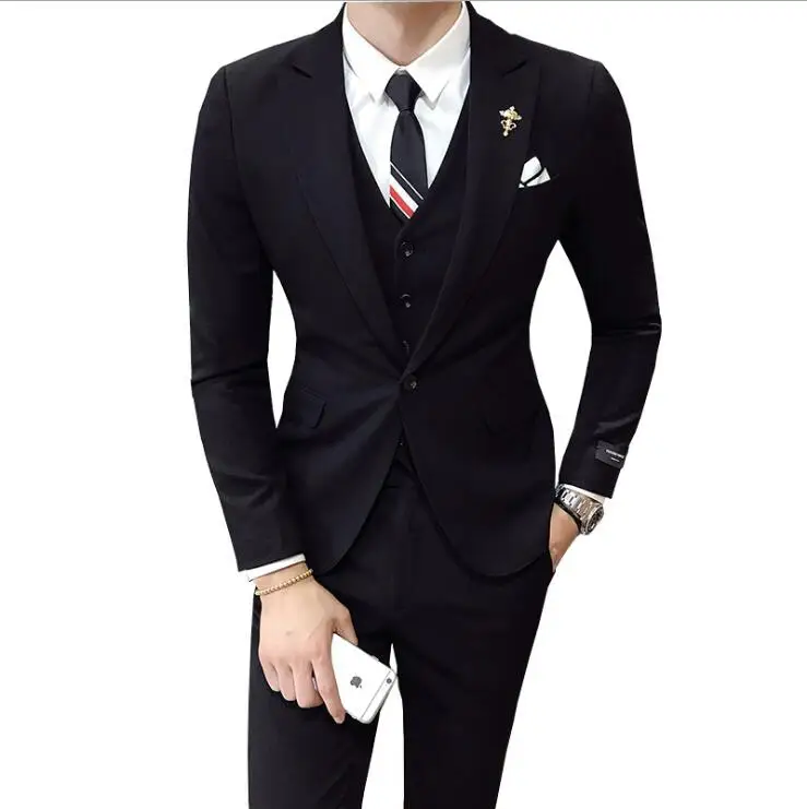 Tuxedos for Men Boutique Three-piece Suits Jacket Blazers / Men's Business Suit Sets Pants vest Blazers Waistcoat
Tuxedos for Men Boutique Three-piece Suits Jacket Blazers / Men's Business Suit Sets Pants vest Blazers Waistcoat